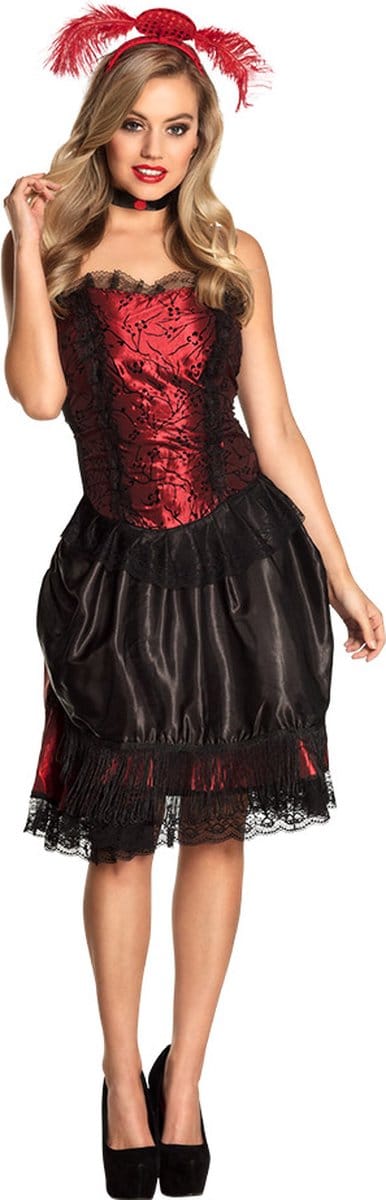 Boland - Volwassenenkostuum Saloon girl - Multi - M - Volwassenen - Can Can