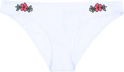 Witte zwemslip met bloemen