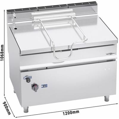 GGM Gastro Gas Kippbratpfanne - 120 Liter - 30 kW - mit Motor Zilver