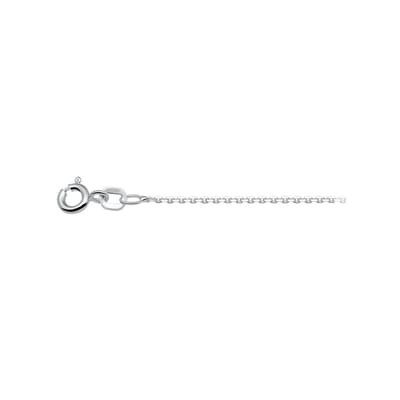 YO&NO - Ketting - Zilver -  Anker - Gediamanteerd - 1.1mm - 38cm - Sieraden vrouw - Heren - Gerhodineerd - Zilver 925