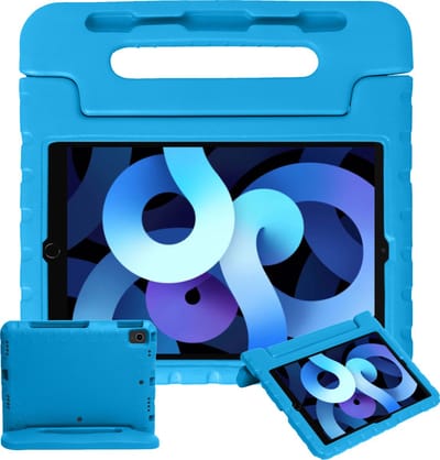 Hoesje - Geschikt voor Apple iPad Air 5 (2022) - 10.9 inch - 5e Generatie - M1 - Kinderhoes Shockproof Bumper - Kidsproof Case - Tablethoes - Kinder Hoes Cover - Blauw