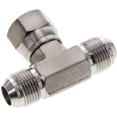 JIC T-koppeling UNF 7/8''-14 Buitendraad x Binnendraad RVS 350 bar (4917.5psi)