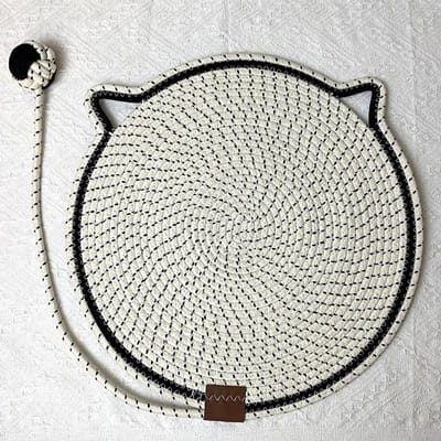 Katoenen touw geweven kat krabmat speelgoedbal geïntegreerd kat slaapkussen krasbestendig en slijtvast wasbaar huisdier (as the picture,50cm) gray