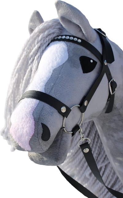 Stokpaard - Hobbyhorse Speelgoed - Kinder Spel - Realistisch Ontwerp - 90x34x14cm - Grijs