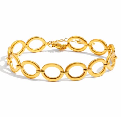 Marama Aurora Oval Chain Armband - Goud - Premium Kwaliteit