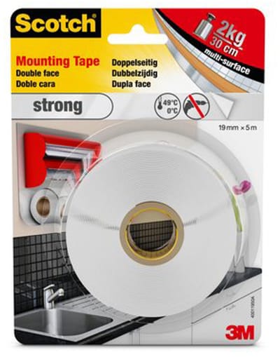 3M Scotch 40011950 Montagetape Wit (l x b) 5 m x 19 mm 1 stuk(s)
