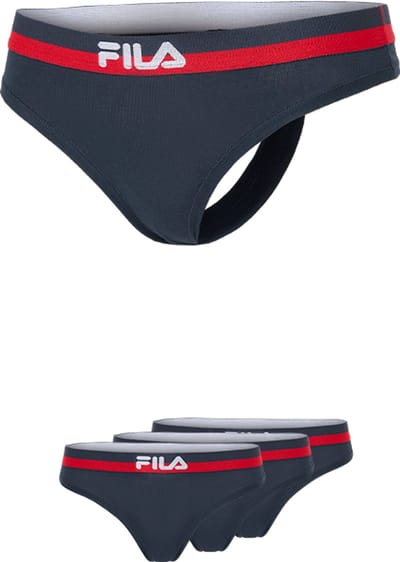 Fila Urban String Gekleurde Waistband - Maat XS - 3 Pack - Navy