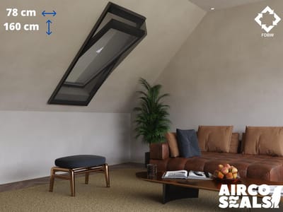 Insecten Hor Dakraam – 78 x 160 cm – Hor Geschikt voor Velux MK10 | Fakro/Optilight 13 - Insect Raamhor - Vliegenhor - Velux Tuimelvenster Oplossing