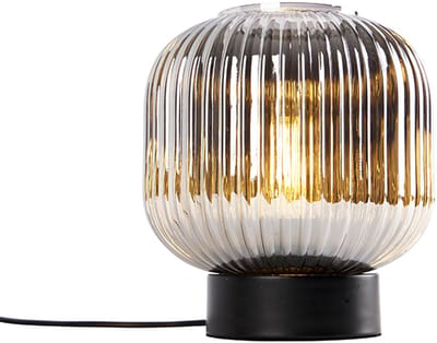 QAZQA karel - Art Deco Tafellamp - 1 lichts - H 220 mm - Zwart - Woonkamer | Slaapkamer | Keuken