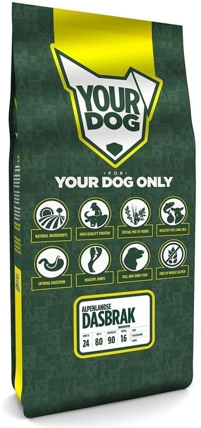 Yourdog Alpenlandse dasbrak Rasspecifiek Senior Hondenvoer 12kg | Hondenbrokken