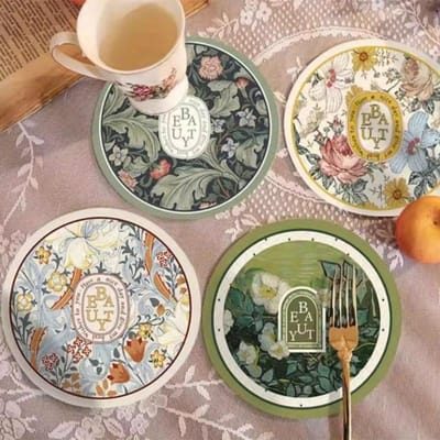4 schattige onderzetters voor hete gerechten, keuken onderzetters voor hete pannen en potten, hittebestendig pannenrek, antislip ronde onderzetter set, multifunctionele keukenaccessoires voor het aanrecht 4pcs