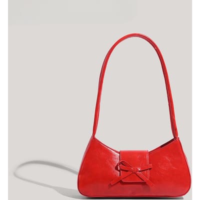 Eenvoudige Dames Tas Koreaanse Niche Design Modieuze One-shoulder Onderarmtas Textuur Veelzijdige Commutertas Tas red