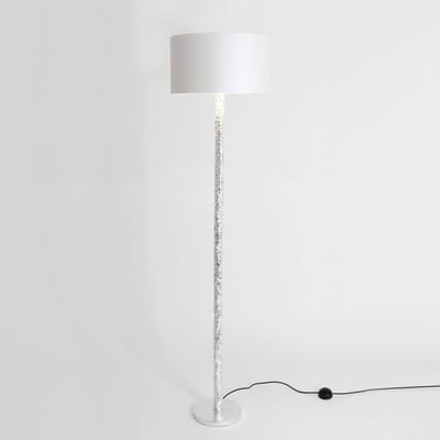 Holländer Vloerlamp Cancelliere Rotonda zijde wit/zilver