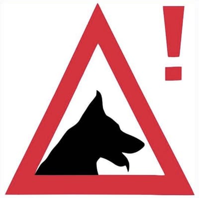 Waakhond Pictogram Binnenkant raam sticker Waarschuwing 10x10cm - Diensthond - KNPV - Politiehond - Hondensport - KPNV - K9 - IGP - IPO