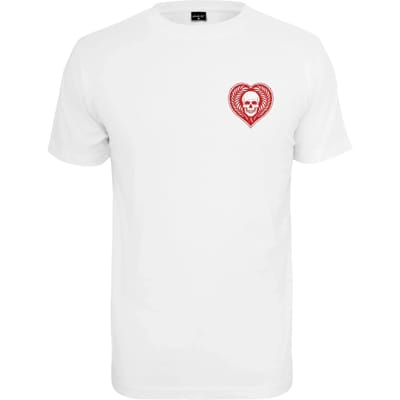 Mister Tee - Skull Heart Heren T-shirt - XS - Wit