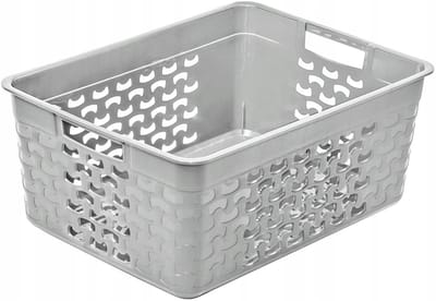 BranQ Cotton Mandje 6L Grijs - Stijlvolle Plastic Opberger