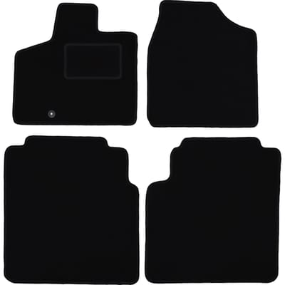 Zwarte velours vloermatten voor: Chrysler Grand Voyager V minivan (2008-2016)