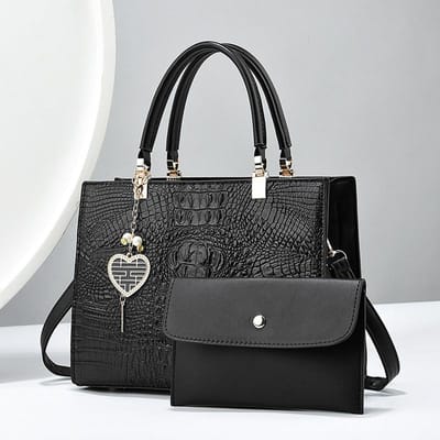 Nieuwe Handtas Krokodillenprint Hoogwaardig Gevoel Grote Capaciteit Om Mama te Sturen Crossbody Killer Tas . black