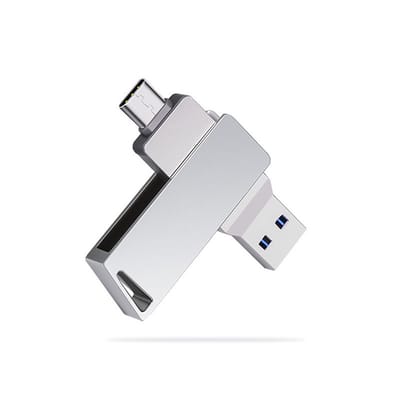 carmdering - USB stick - usb geheugensticks -1-Pack USB-C Stick 128GB | USB C en USB A | Dual Geheugenstick | USB 3.0 | Plug & Play | Universeel | Geschikt voor smartphones, tablets, PC en meer | Extra opslagruimte