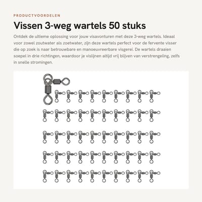 Dailygoods- Wartels Draaibaar - 3-weg Wartels - Heavy Duty Connector - 50 Stuks - Waterdicht - Hoogwaardig Koper - Visconnector