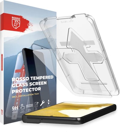 Rosso Screenprotector Geschikt voor Samsung Galaxy S22 | Gehard Glas | Fingerprint & Case Friendly | Met Installatietray | Eenvoudige montage