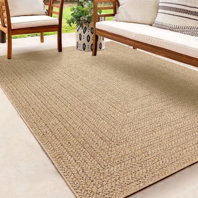 the carpet Kansas – weerbestendig buitenkleed in jute-look, robuust & onderhoudsvriendelijk, naturel 60 x 180 cm