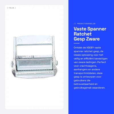 Dailygoods- Ratchet Gesp - Vaste Spanner - Aluminiumlegering - Bevestigen van Belastingen - Duurzaam - Eenvoudige Installatie - Spanband