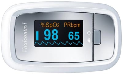 SANITAS Pulsoximeter - Saturatiemeter - SPO25 - Meting van hartslag en zuurstofsaturatie in het bloed