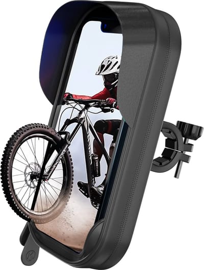 Appolix Telefoonhouder Fiets Waterdicht - Draaibaar & Verstelbaar - Anti-Schok Laag - Universeel - Smartphone GSM Mobiel Houder - Motor, Fiets & Scooter