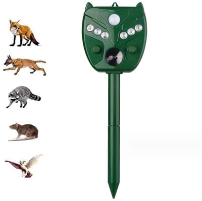 Solar Ultrasoon Ongedierteverjager - Muizen & Mollen Afweermiddel - DierenverjagerWaterdicht - Afweermiddel voor Ongedierte,6LED