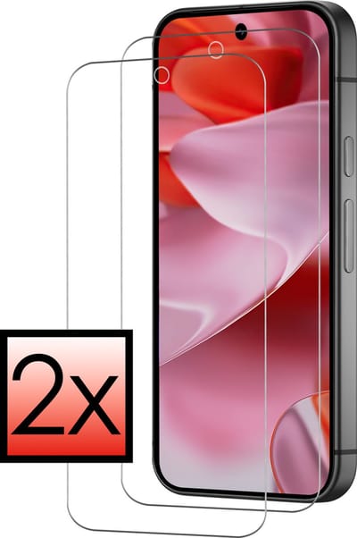 Screenprotector - 2 Stuks - Geschikt voor Google Pixel 9 - Extra Sterk - Beschermglas - Gehard Glas - Tempered Glass - Screen Protector - Bescherm Cover
