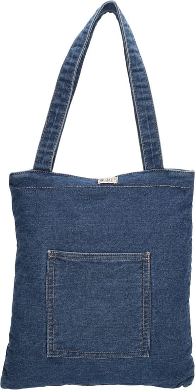 Beagles Tejeda Shopper Jeans Trendy - Tote Bag - Dames Tas - Jeansblauw