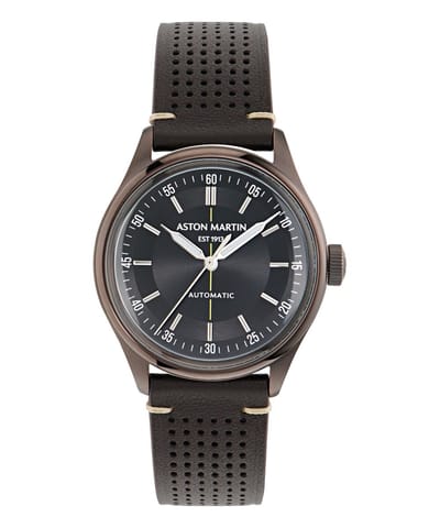 Aston Martin Timeless TS1 MTTS1S606 Horloge - Leer - Bruin - Ø 39 mm