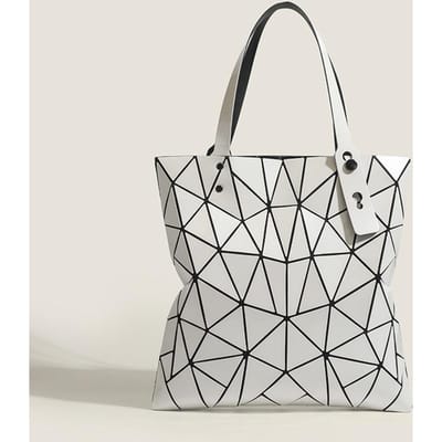 Pvc Persoonlijkheid Tas Handtas Tote Tas Handgedragen Dames Tas Enkele Schouder Okseltas Ruitjes Tas wit