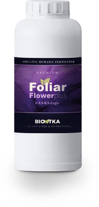 BioTka FOLIAR FLOWER PLUS (P) 1 Ltr. (plantvoeding - biologische voeding - biologische plantvoeding - bio supplement - fosfor - P boost - plantvoeding ledlamp - kokosvoeding - kokos voeding - coco - organische plantenvoeding - organisch)