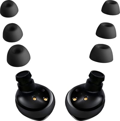 kwmobile 6x cover voor in-ear oortjes geschikt voor Samsung Galaxy Buds 2 - Vervangende oordopjes in zwart