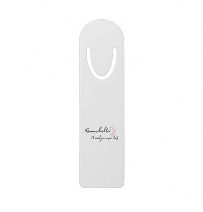 Hacebo® - bonusdochter ik vind jou super lief metalen boekenlegger - Dochter - de liefste bonusdochter - verjaardag - cadeautje voor dochter - dochter artikelen - kado - geschenk Bladwijzer boekenleggers - 12.7 cm x 3.2cm