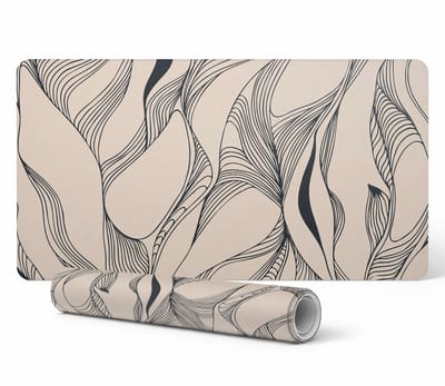 Universele beschermmat voor tafels en aanrechtbladen, abstracte lijnen, 90x45 cm