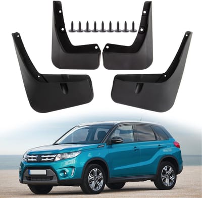 Shopcentral - Car Mud Flaps - Spatbeschermers - Hoogwaardige kwaliteit - Zwart - Bescherming tegen vuil - Geschikt voor Suzuki Vitara 2016-2023