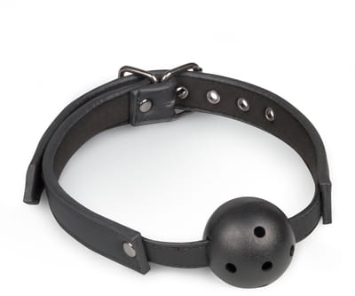 Ball gag met PVC bal - zwart