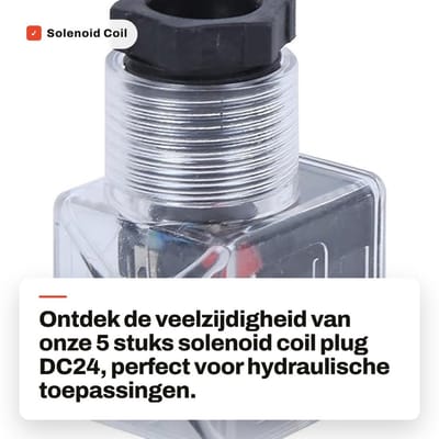 Dailygoods- Solenoïde Coils - 5 Stuks - Waterdicht/Dustproof - Universele Voltage Indicator - Duurzaam/Materiaal - Hoge Veiligheid - Solenoïde Plug