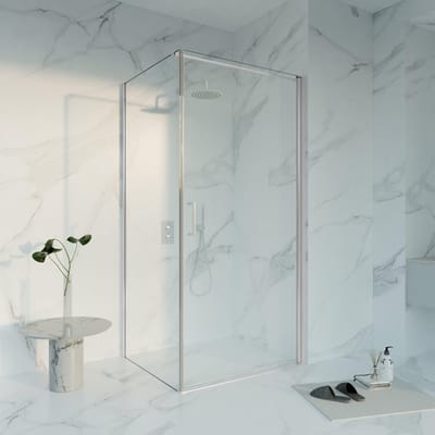 FugaFlow Eccelente Vetro Douchecabine - 100x80x200 - Profiel veiligheidsglas - anti kalk - chroom
