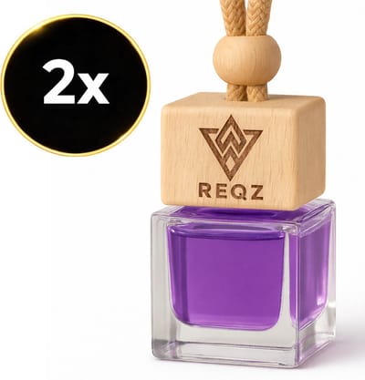 Reqz® Autoparfum Tropische Bloemen Geur – 2x Auto Diffuser Parfum – Luxe Houten Auto Geurverfrisser – Langdurige Frisse Geur