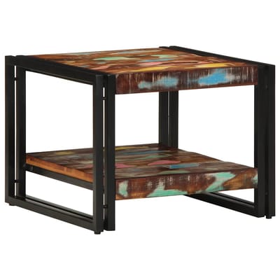 vidaXL - Salontafel - 50x50x38 - cm - massief - gerecycled - hout - meerkleurig