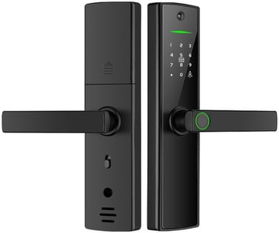 Tuya WiFi Slim Deurslot met Kijkgaatje, Vingerafdruk, Wachtwoord en Sleutel voor Houten Binnendeuren