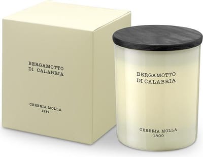 Cereria Mollà 1899 Geurkaars 230gr 50 u Bergamotto di Calabria sojawas katoenen lont ideaal cadeau valentijn