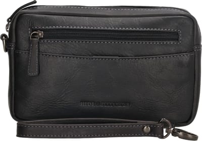 Hide & Stitches Japura Polstas Unisex - Clutch voor Dames en Heren - Handtas van 100% Leder met ritssluiting - Zwart