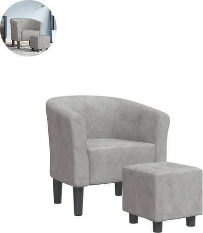 Fauteuil - Relaxzetel - Relaxstoel - Relaxfauteuil - Stoel - Voor één Persoon - Lichtgrijs