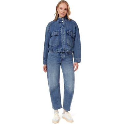 Scotch & Soda Cropped Utility Denim Jacket Flatiron Taglia: XS | Giacche di jeans Outlet | Donna | Blu
