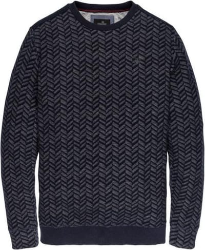 Trui ronde hals Vanguard donkerblauw motief
